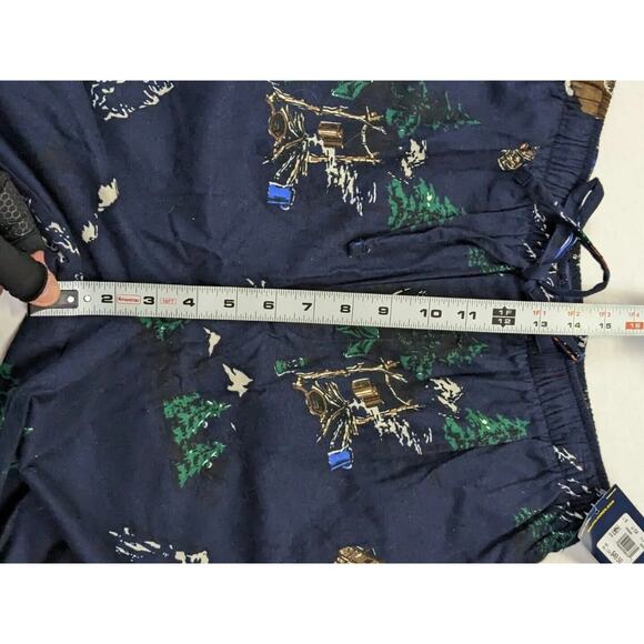 Polo Ralph Lauren Lounge Pants Mens Small Blue Flannel Fishing Pattern Pajamas - Picture 9 of 10